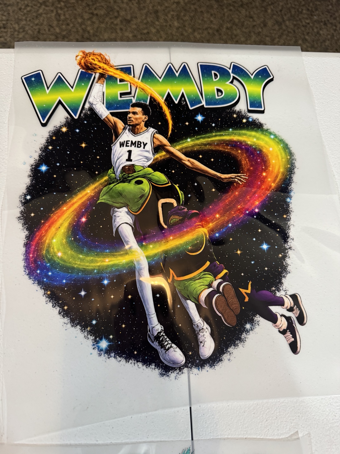 Wemby galaxy custom graphic